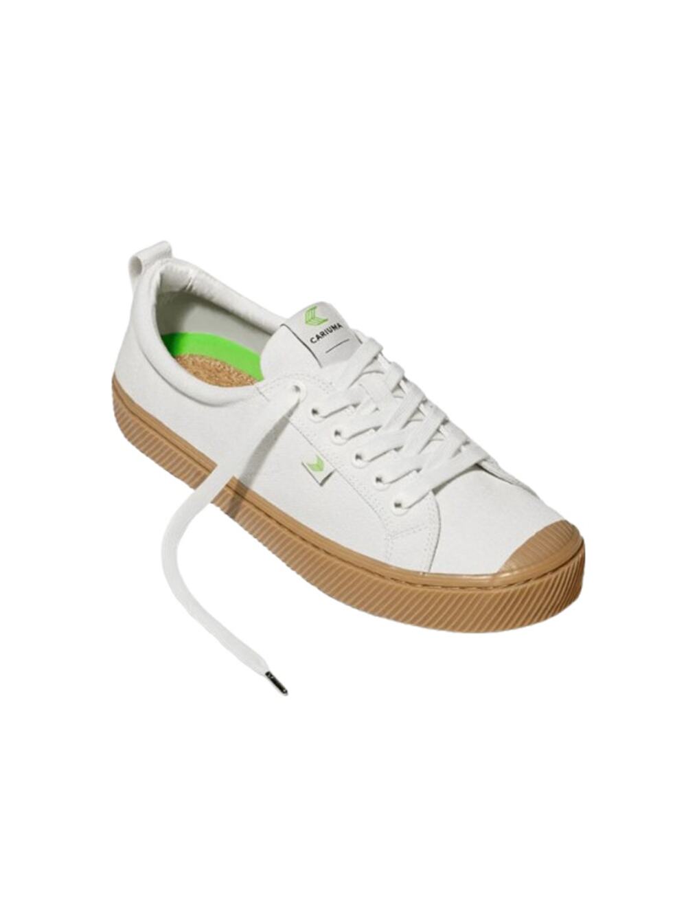 Cariuma Oca Low Gum Canvas Sneaker Womens 11.5 Mens 10 Off White Tan NIB